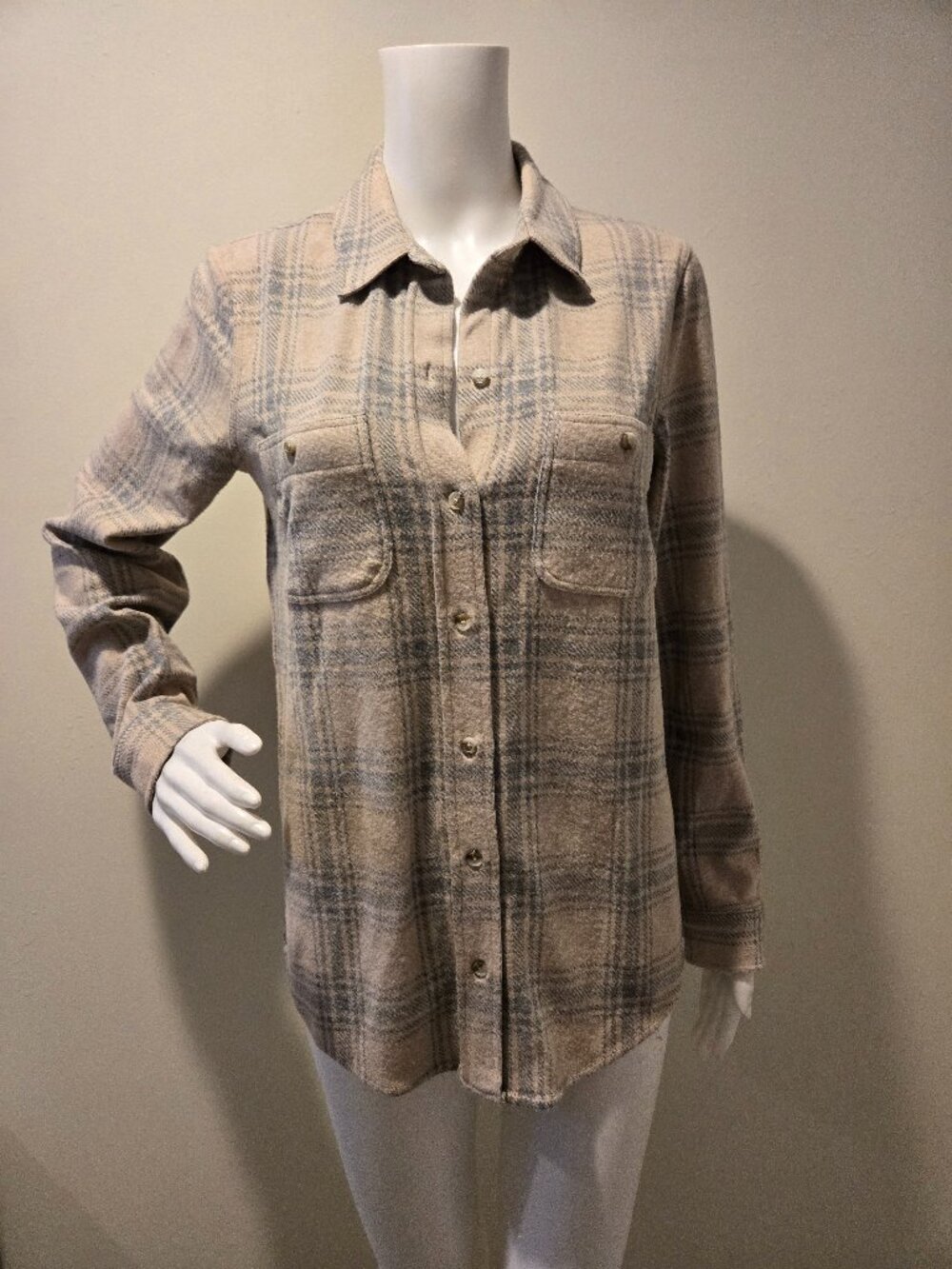 Faherty Legend Sweater Shirt Rose Briarwood Plaid S